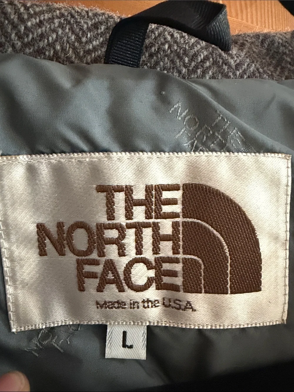 Vintage 1980s The North Face Made USA Wool Herringbone Jacket